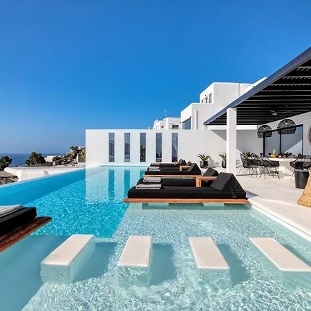 Phenomenal Mykonos 6 Bedrooms Paradise View Panoramic Sea Views Private Infinity Pool Psarou * פסארו