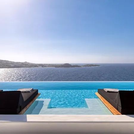 Phenomenal Mykonos 6 Bedrooms Paradise View Panoramic Sea Views Private Infinity Pool Psarou Villa Psarrou