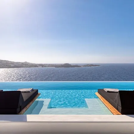 Phenomenal Mykonos 6 Bedrooms Paradise View Panoramic Sea Views Private Infinity Pool Psarou Psarrou