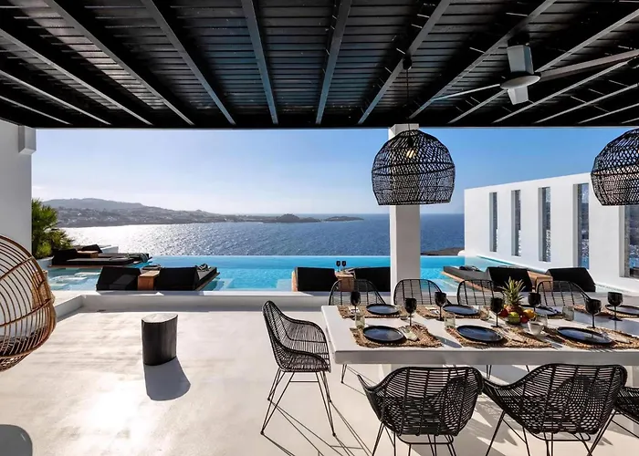 Phenomenal Mykonos 6 Bedrooms Paradise View Panoramic Sea View Psarrou